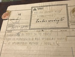 Régi távírat,Szombathely 1940-es évekből,sérült állapotban.A Magyar Királyi Posta által kézbesítve.