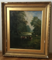Antique English oil painting