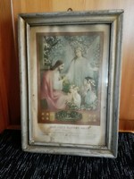 Antique, 1926 First Holy Communion commemorative image...+ 1 Image.