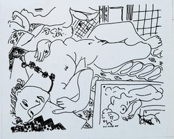 Henri Matisse: Fekvő akt (litográfia) számozott grafika