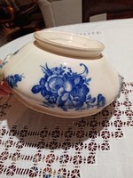 Antique - 19th century - cobalt blue villeroy and boch mettlach - faience bowl blue white