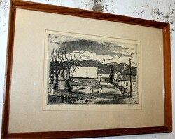 Signed etching 715