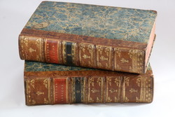 1818 József Márton's trilingual Latin-Hungarian-German lexicon in a beautiful half-leather binding