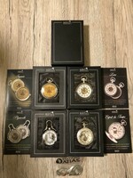 Heritage 4 silver-plated mechanical pocket watches with certificates
