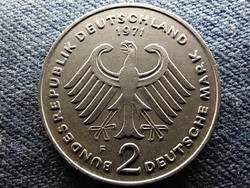 Németország 20 éves az NSZK Konrad Adenauer 2 Márka 1971 F(id70514)