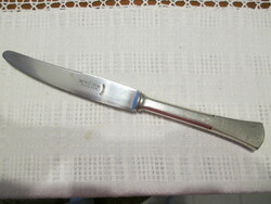 Silver-handled knife with stainless steel soling blade, Diana hallmark, master's mark