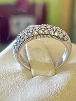 Csodás ezüst gyűrű, Markazit kövekkel