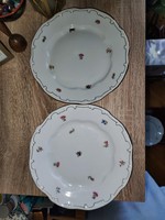 Zsolnay porcelán lapos tányér ( 2 db)