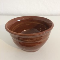 Brown glazed ceramic pot