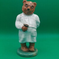 Rare collectible Doctor Bear Káldor Aurél ceramic figure