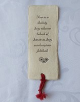 Motivational quote - embossed paper bookmark