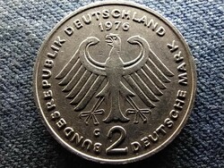 Németország 20 éves az NSZK Konrad Adenauer 2 Márka 1976 G(id70480)