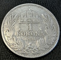 1894 silver József Ferenc 1 crown - 434.