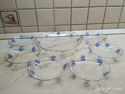 Retro glass compote set for sale!