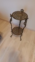 Igazi kuriózum! Eredeti sárgaréz antik asztalka