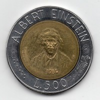 San Marino 500 Lira, 1984, bimetál