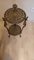 A real curiosity! Original brass antique table