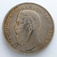 1876 G. I. Frigyes silver 5 marks (no: 23/237.)
