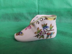 Herendi  Victoria (VBO) mintás cipő, rózsaszín cipőfűzővel, (Viktória)