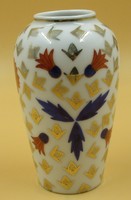 A rare type of older Zsolnay porcelain vase, marked, 11.5 cm high.
