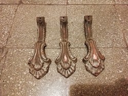Old cast iron legs, 3 pcs