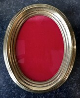 Oval copper, brass picture frame