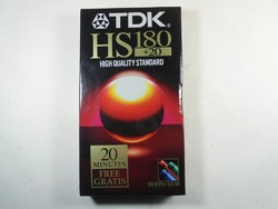 Retro tdk hs 180 +20 video cassette video cassette vhs in unopened packaging, new