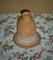 Natural, handmade ceramic bell 9.5 cm high.