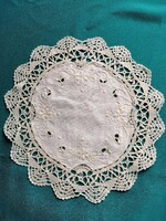Embroidered lace tablecloth