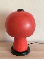 Space age karin korn mushroom-shaped red glass lamp veb görlitz
