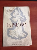 Yradier La Paloma  Zongora és ének kotta 1956