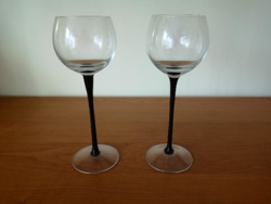 2 pcs slim, minimial design, champagne glass with base