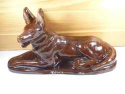 Retro old marked ceramic dog puppy hot water souvenir souvenir 1971 figure statue