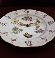 Herend victoria pattern plate clock