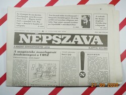 Régi retro újság - Népszava - 1992. szeptember 3.  - A Magyar Szakszervezetek Lapja