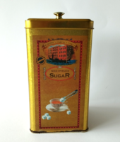 Vintage tin large sugar, cubed sugar box, storage