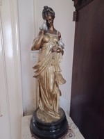 French painted bronze statue 1890k. 88 Cm. High