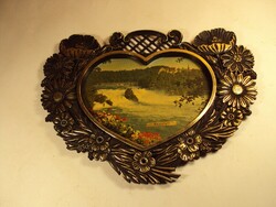 Old retro ornate gilded plastic picture holder postcard picture holder picture frame