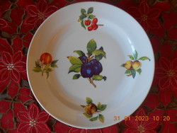 Zsolnay fruit pattern cake plate