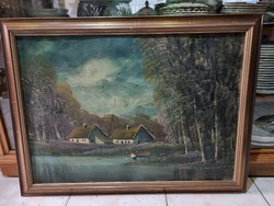 Festmény keretben