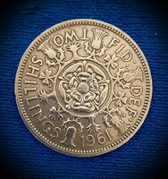 2 shilling(florin),Egyesült Királyság 1961