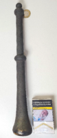 Hatalmas méretű, antik réz mozsár törő rúd  / 38,5 cm!