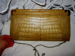 Vintage crocodile leather satchel bag satchel clutch bag