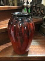 Molnár László csurgatott kerámia vázája, 45 cm-es magasságú ritkaság.