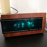 Retro - space age wooden case, Soviet digital table clock with vfd display - electronics 6