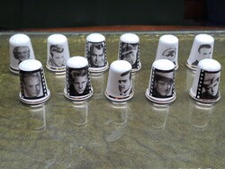 XX. Century's most popular charming movie stars porcelain thimble selection birchcroft fine bone china