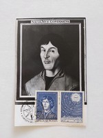 Old postcard Nicolaus copernicus anniversary postcard
