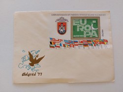 Régi bélyeg boríték Belgrádi találkozó 1977