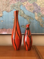 Retro lake head ceramic vase 2 pieces 35 and 24 cm high, so-called 
