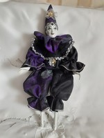 Velencei karneváli porcelán fejű baba, hibátlan